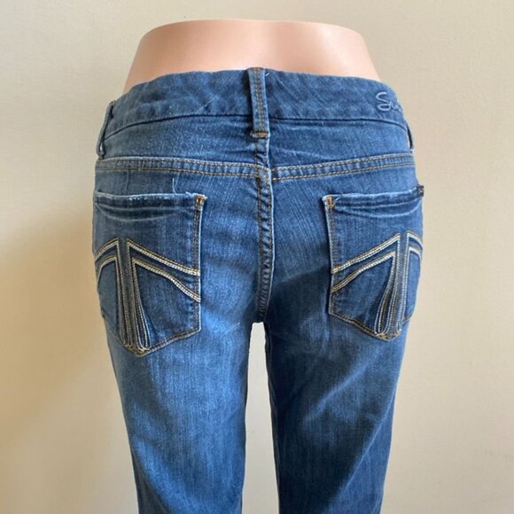 Seven7 Bootcut Jeans in Medium Blue Wash, size 12 - Picture 11 of 16